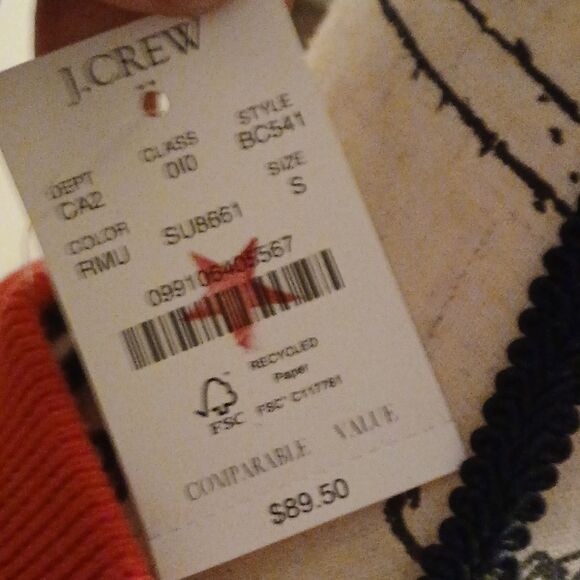 J. Crew Red and Black Tartan Crew Neck Sweater - Picture 2 of 10